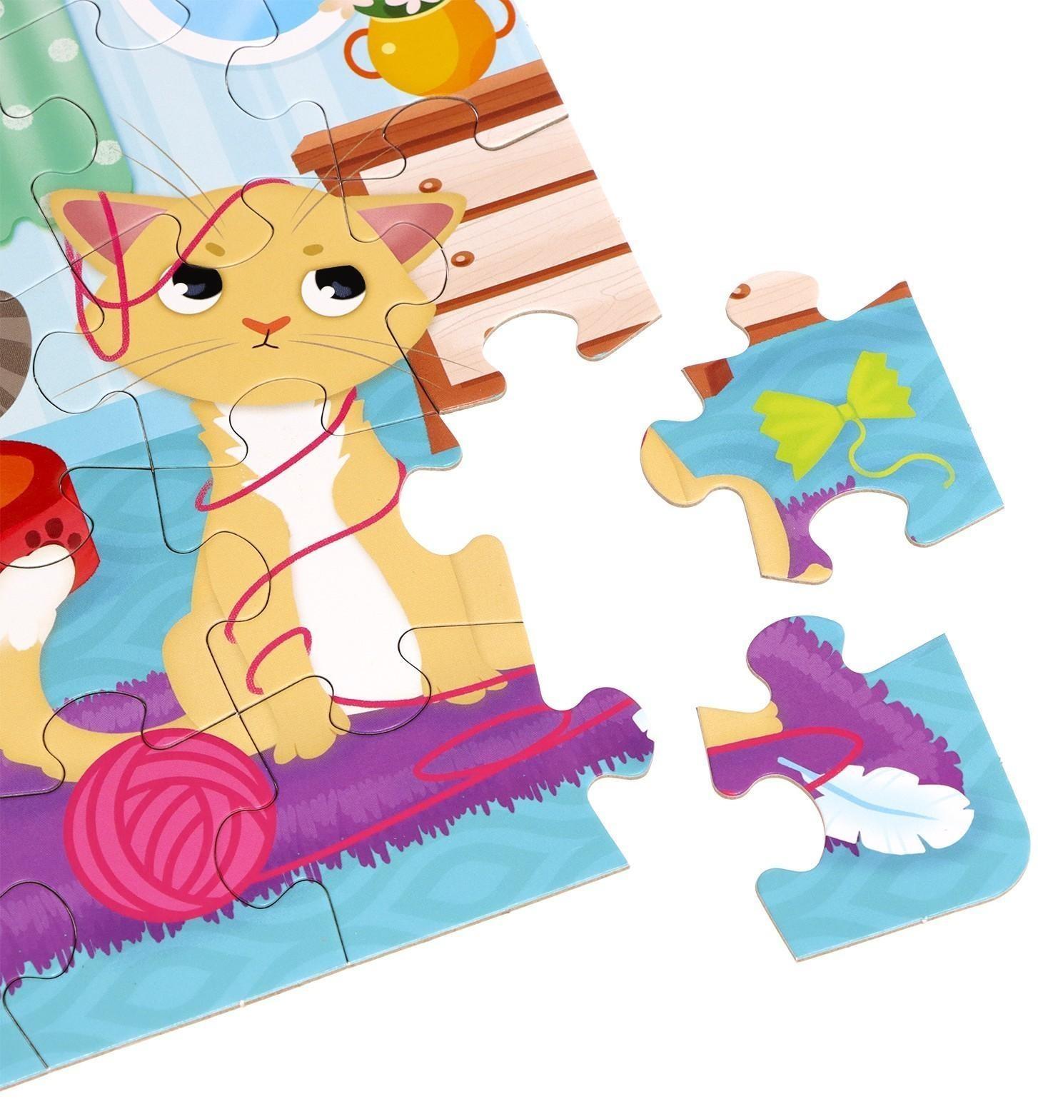 Пазл «Кошачий мир», 35 деталей