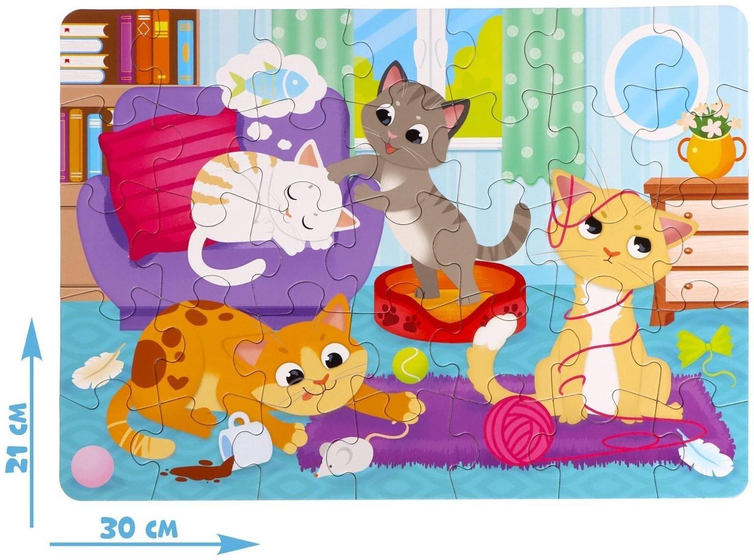 Пазл «Кошачий мир», 35 деталей