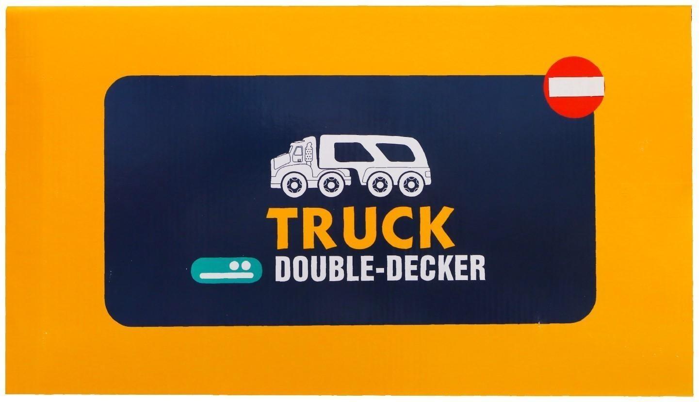 Грузовик инерционный TRUCK, с 4 машинками, световые и звуковые эффекты