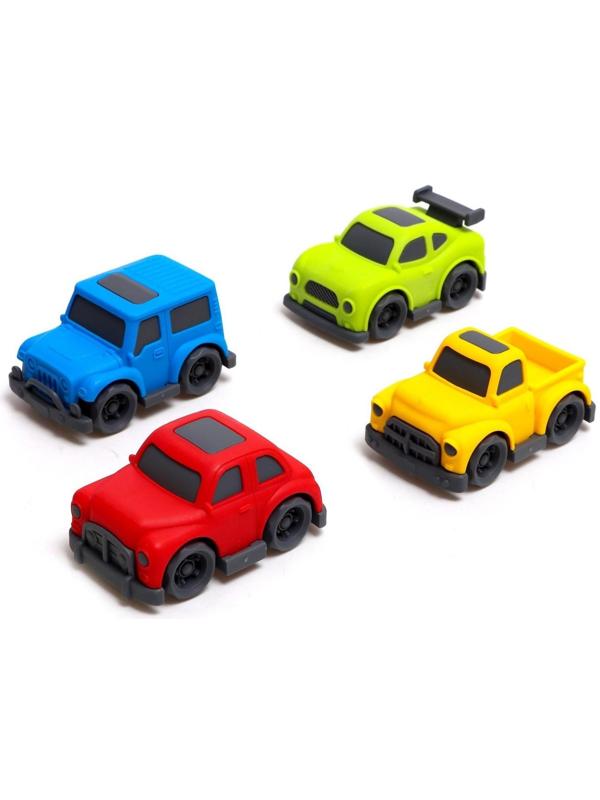 Грузовик инерционный TRUCK, с 4 машинками, световые и звуковые эффекты