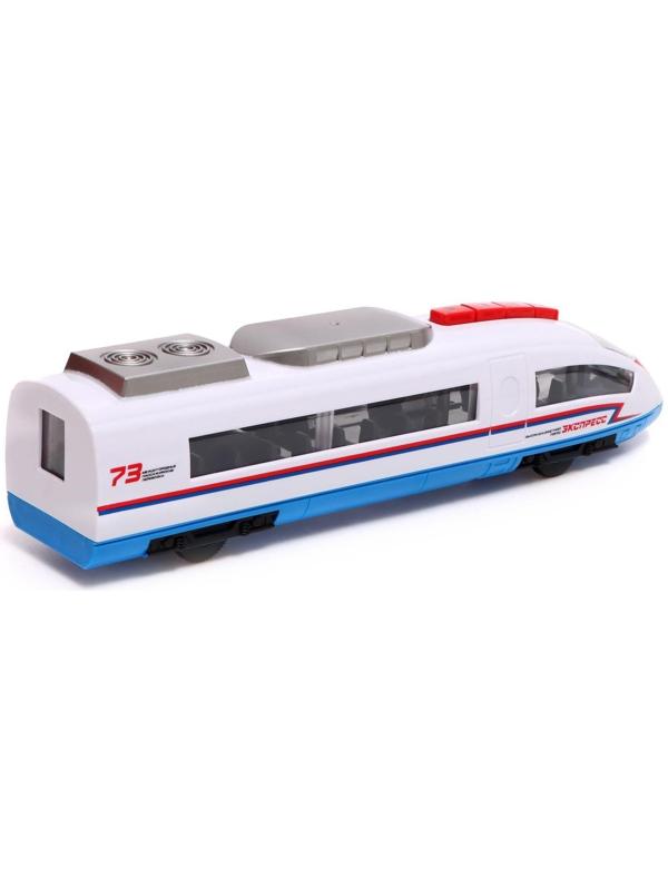 Модель «Электропоезд», 30 см, двери, 4 кноп, инерция, цвет белый, световые и звуковые эффекты