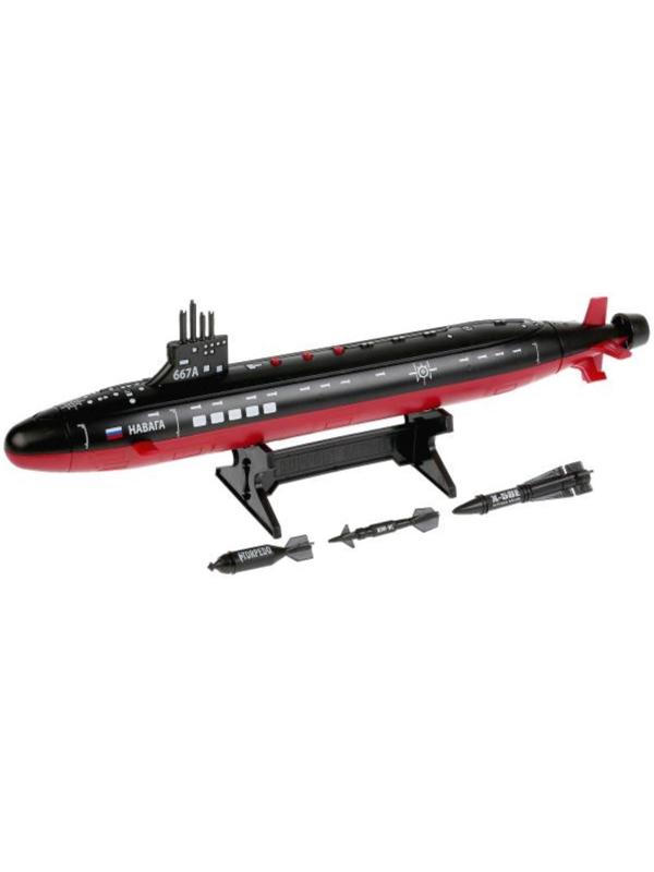 Модель пластик «Подводная лодка», 42 см, ракеты, подставка, световые и звуковые эффекты