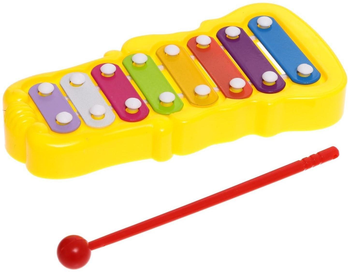 Металлофон фигурный, цвет жёлтый