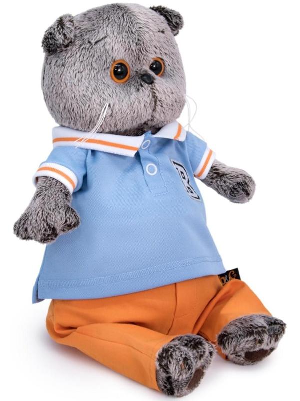 Мягкая игрушка «Басик в голубом поло», 25 см