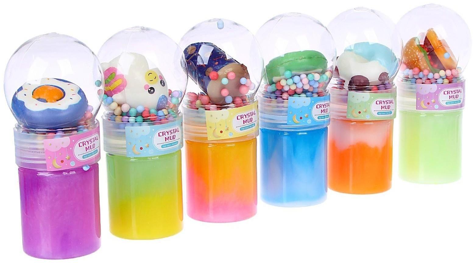 Лизун «Звери» с игрушкой, цвета МИКС