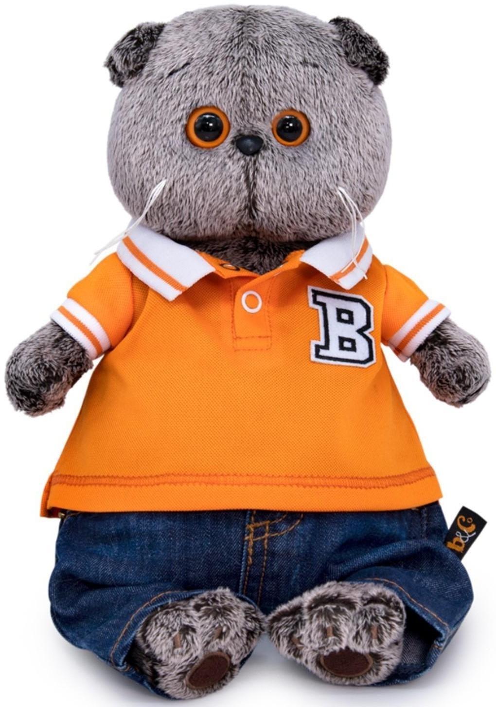 Мягкая игрушка «Басик в джинсах и футболке поло», 25 см