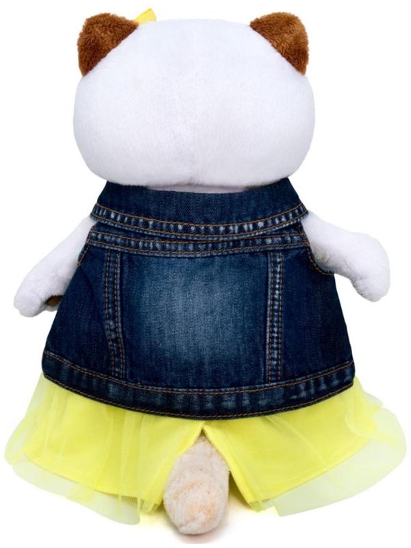Мягкая игрушка «Ли-Ли в джинсовом жилете и желтом платье», 24 см