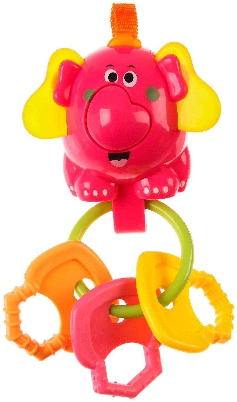 Погремушка «Слоник» прорезыватели на кольце