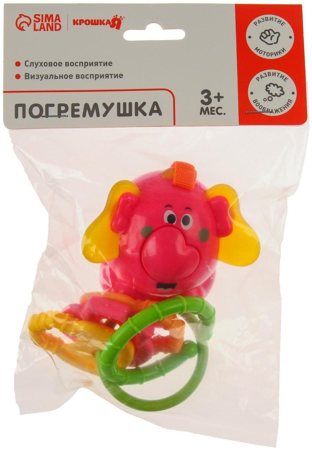 Погремушка «Слоник» прорезыватели на кольце