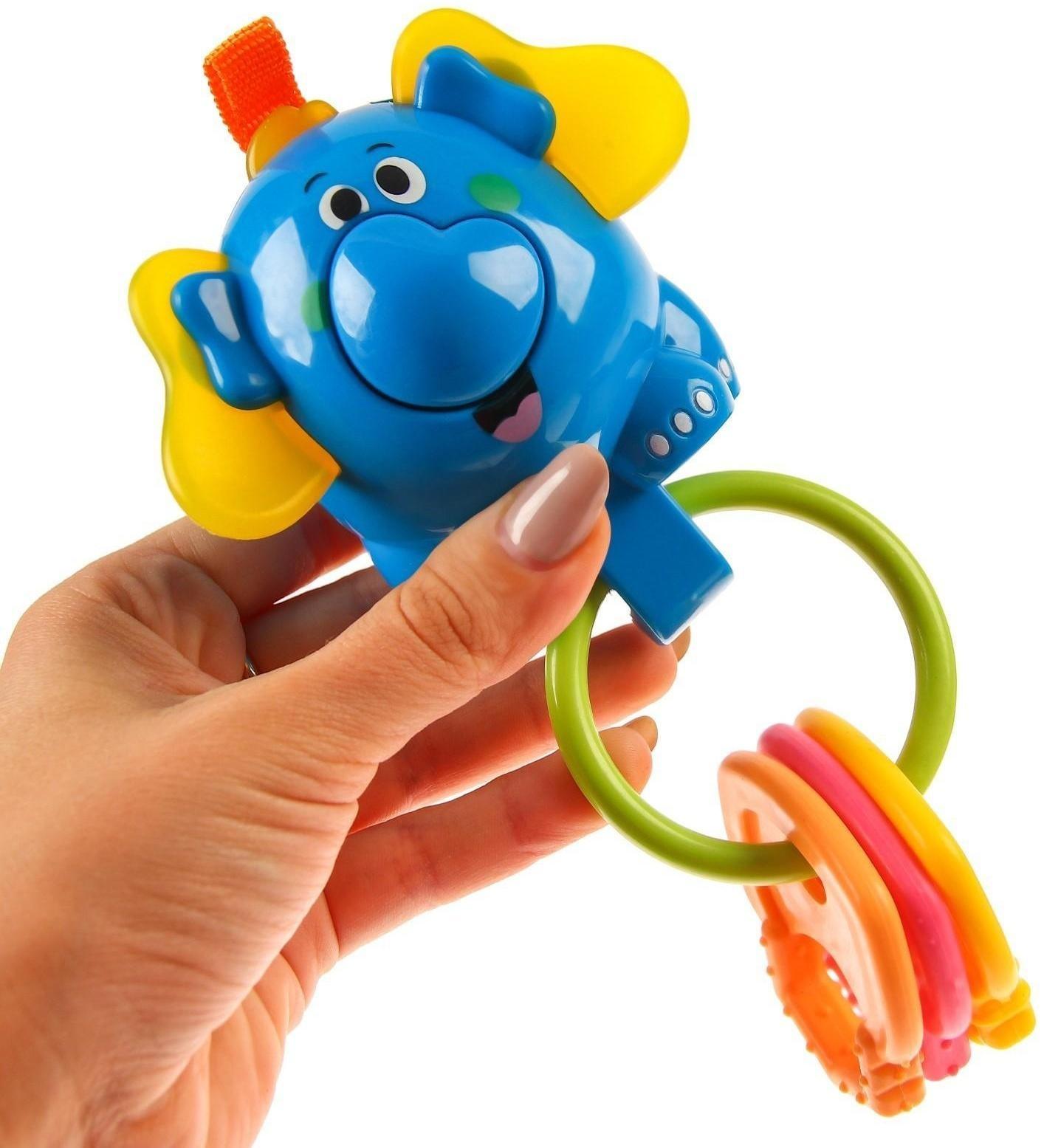 Погремушка «Слоник» прорезыватели на кольце