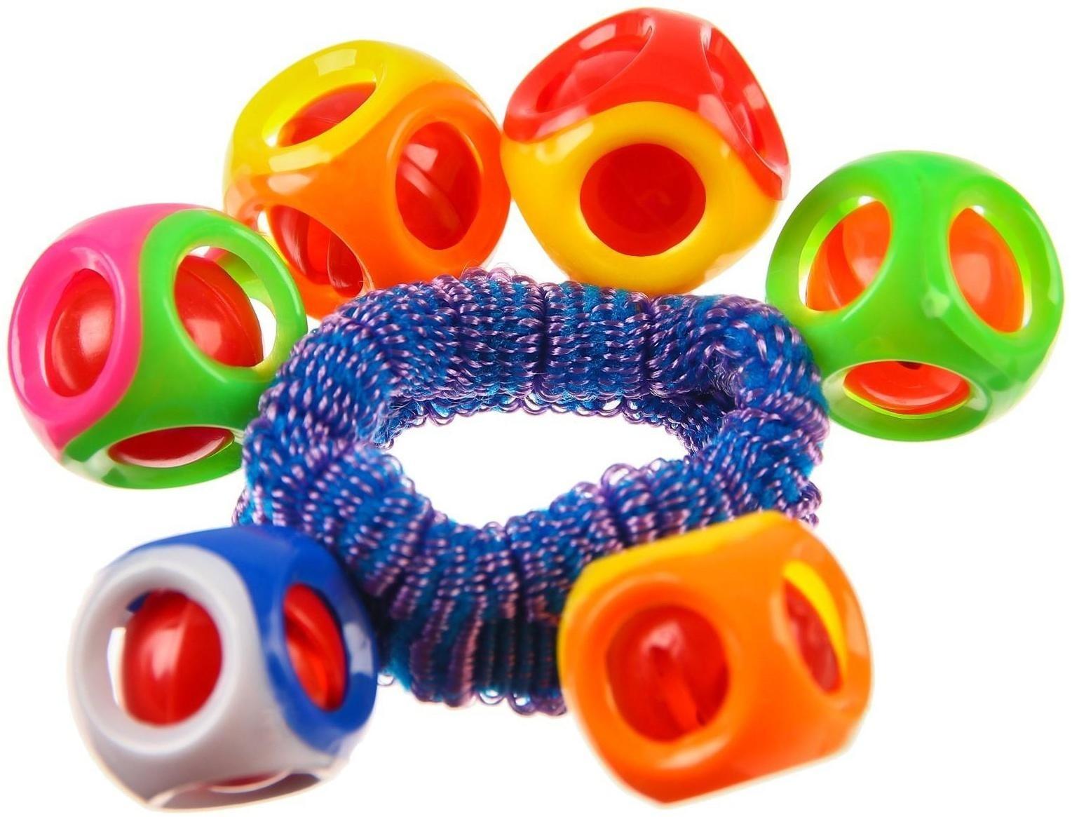 Погремушка - браслет «На ручку №4», 6 бубенчиков, цвет МИКС