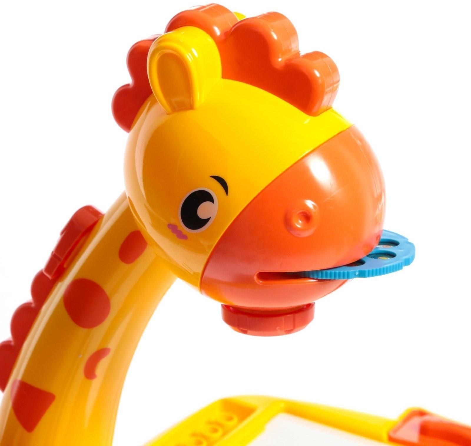 Проектор-столик «Жирафик», свет, звук, цвета МИКС