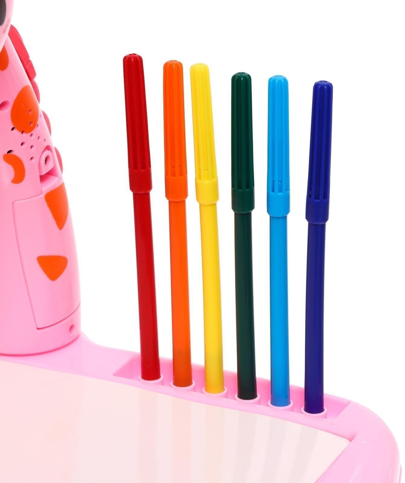 Проектор-столик «Жирафик», свет, звук, цвета МИКС