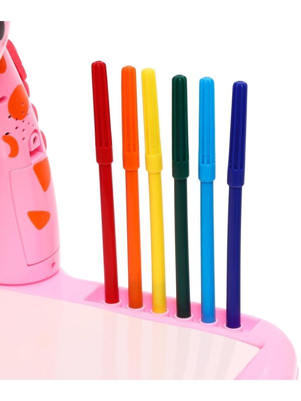 Проектор-столик «Жирафик», свет, звук, цвета МИКС