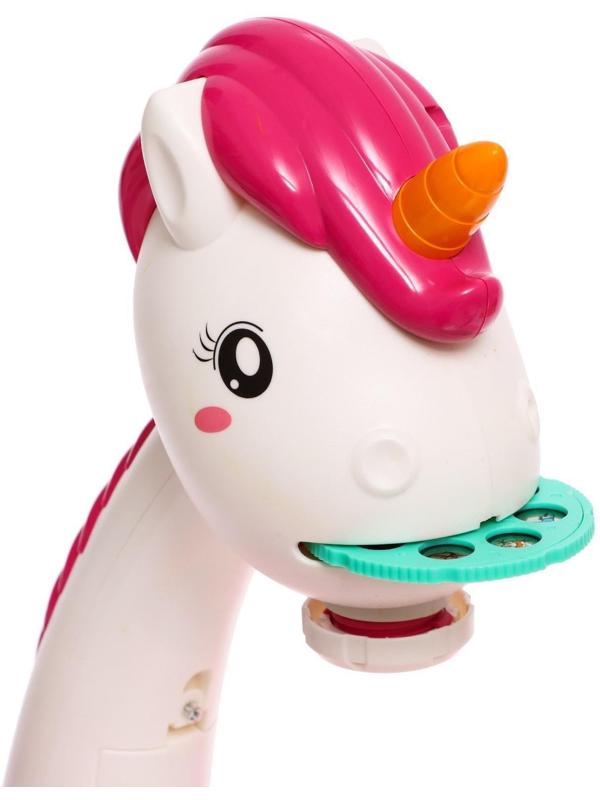 Проектор-столик «Единорог», свет, звук, цвет розовый