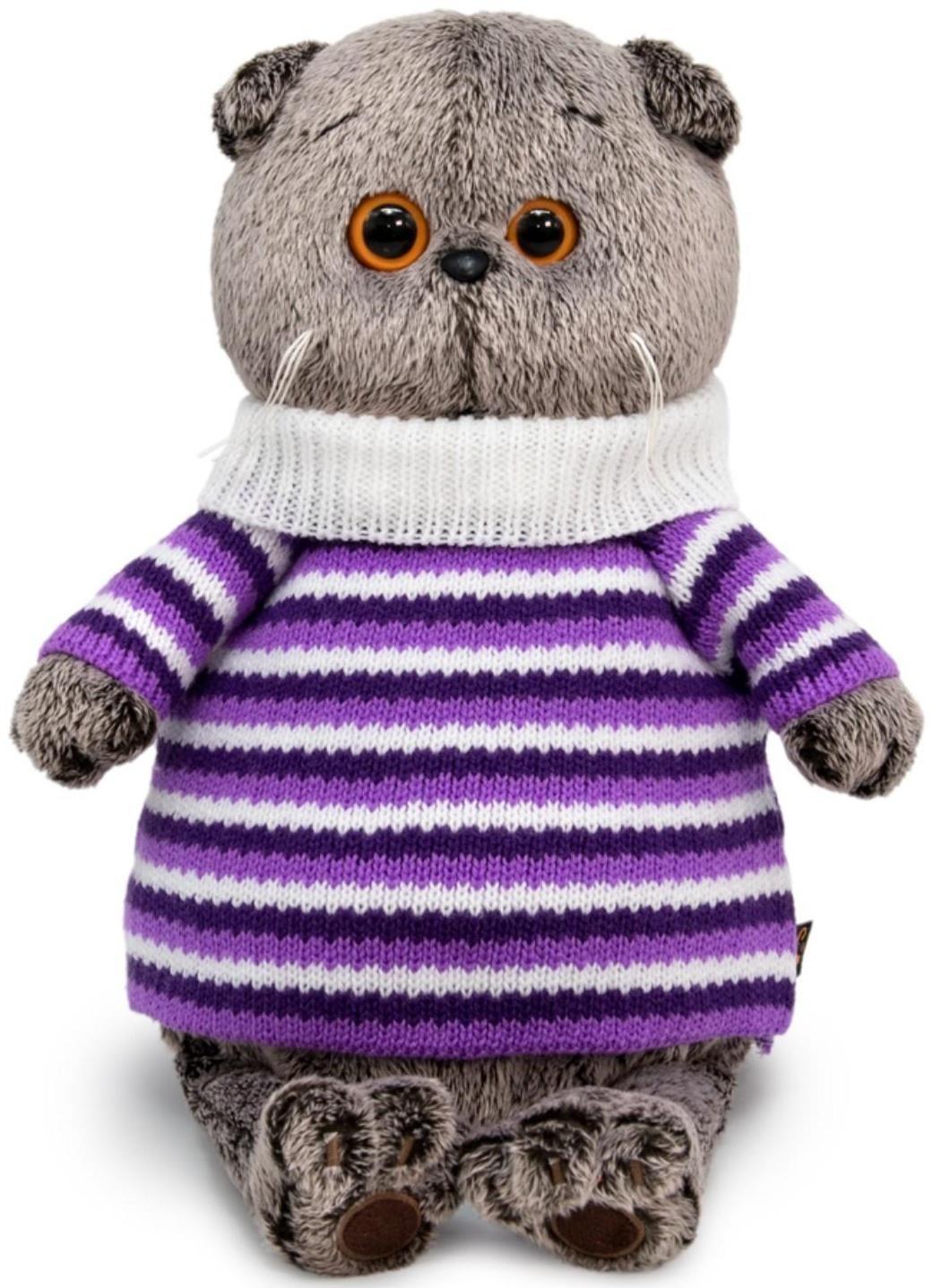 Мягкая игрушка «Басик в полосатом свитере», 30 см