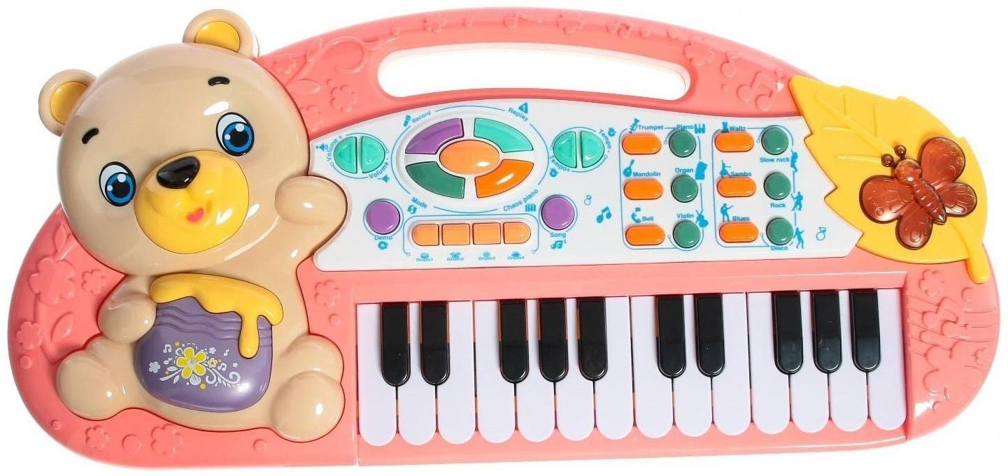 Музыкальное пианино «Мишутка», свет, звук