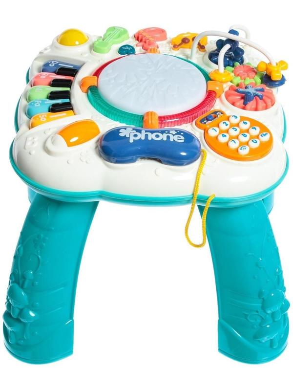 Развивающий столик, световые и звуковые эффекты, цвет бирюзовый