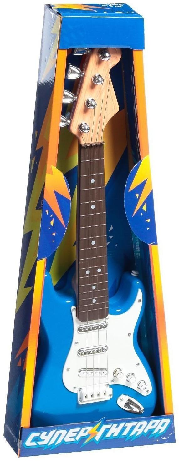 Игрушка музыкальная «Гитара рокер», звуковые эффекты, цвет синий