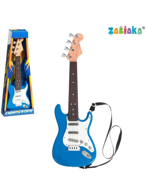 Игрушка музыкальная «Гитара рокер», звуковые эффекты, цвет синий
