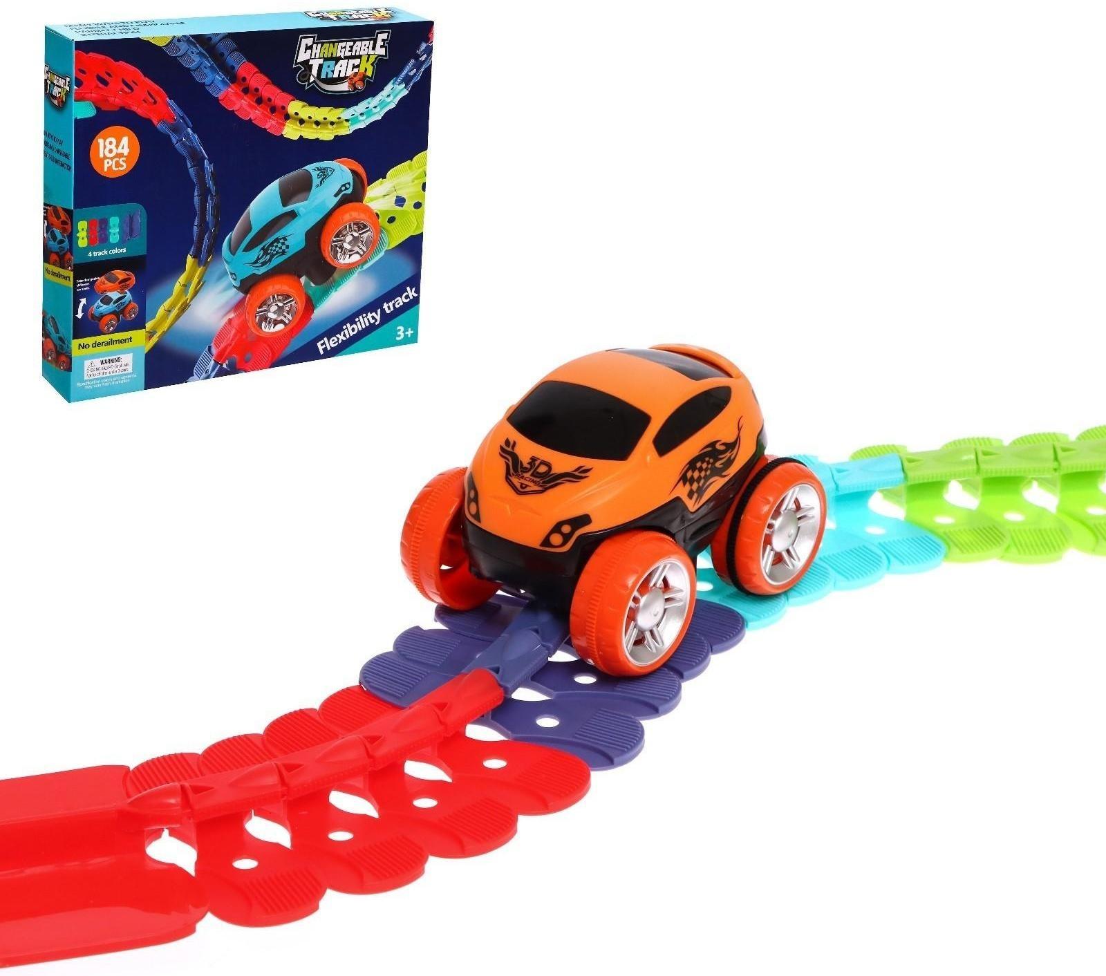 Гибкий автотрек SPEED, работает от батареек