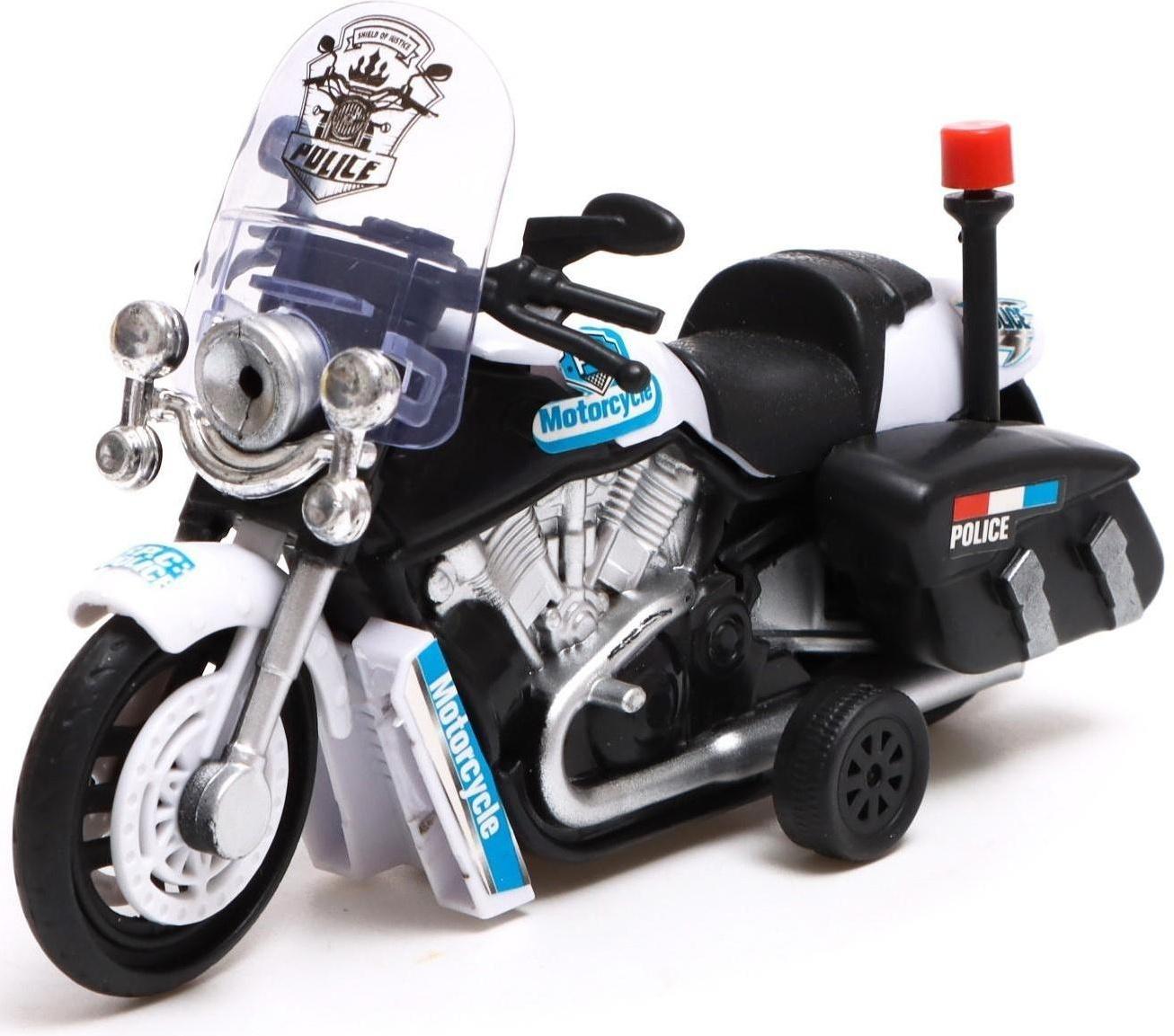 Мотоцикл инерционный «Полиция», цвета МИКС