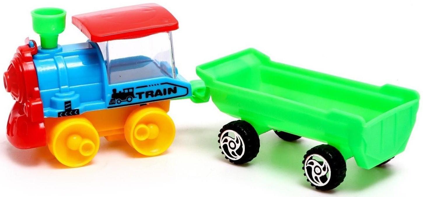 Паровоз инерционный «Классика», с прицепом, цвета МИКС