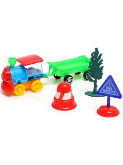 Паровоз инерционный «Классика», с прицепом, цвета МИКС