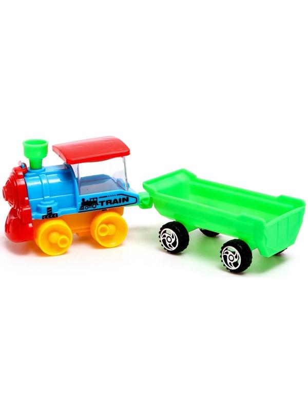 Паровоз инерционный «Классика», с прицепом, цвета МИКС