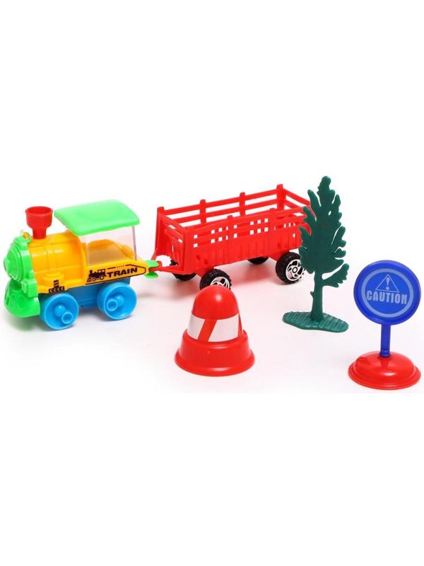 Паровоз инерционный «Классика», с прицепом, цвета МИКС