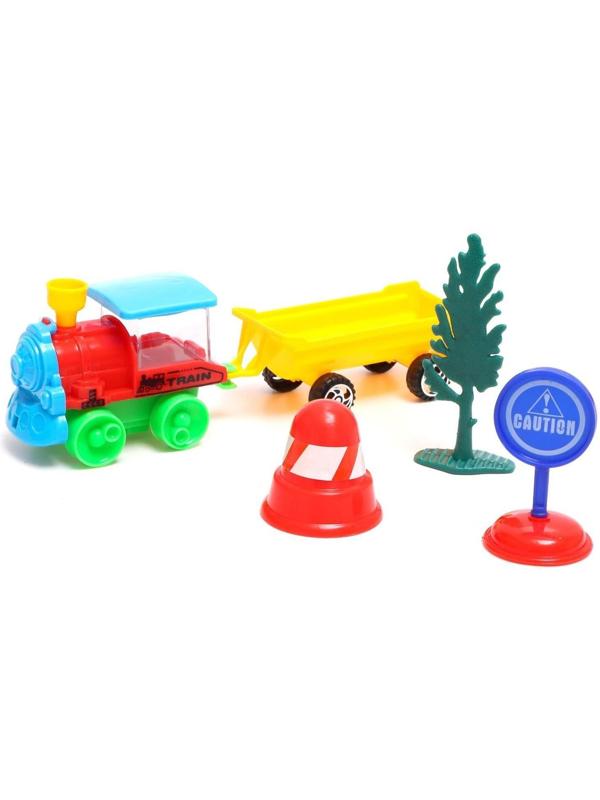 Паровоз инерционный «Классика», с прицепом, цвета МИКС