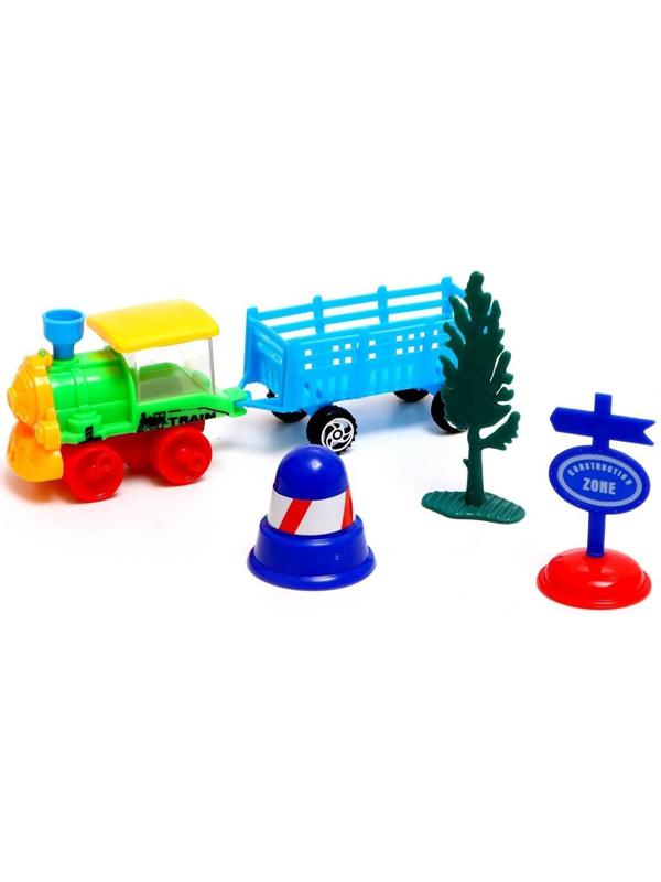 Паровоз инерционный «Классика», с прицепом, цвета МИКС