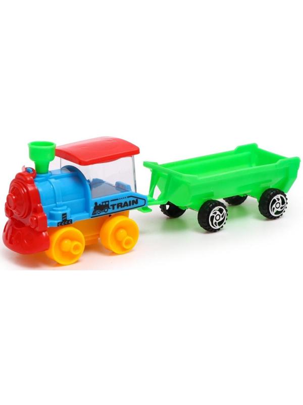 Паровоз инерционный «Классика», с прицепом, цвета МИКС