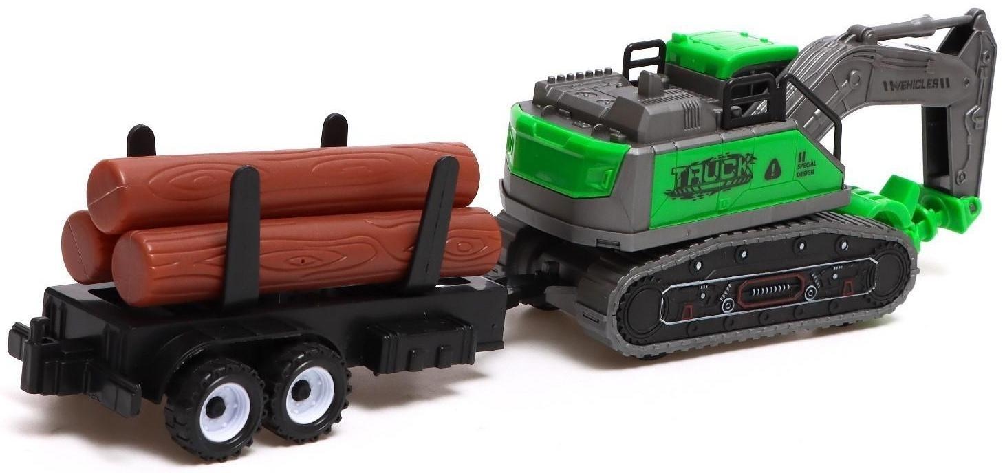 Экскаватор инерционный «Стройка» с прицепом, МИКС