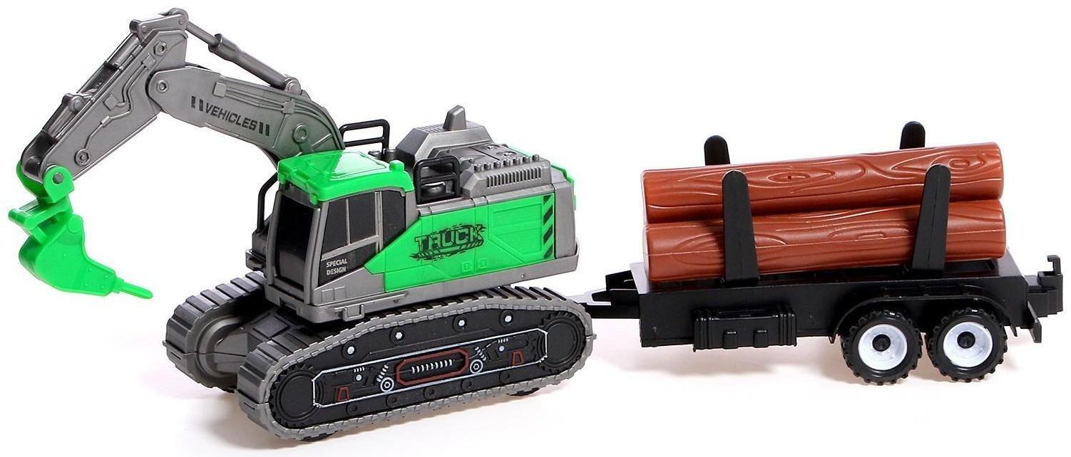 Экскаватор инерционный «Стройка» с прицепом, МИКС