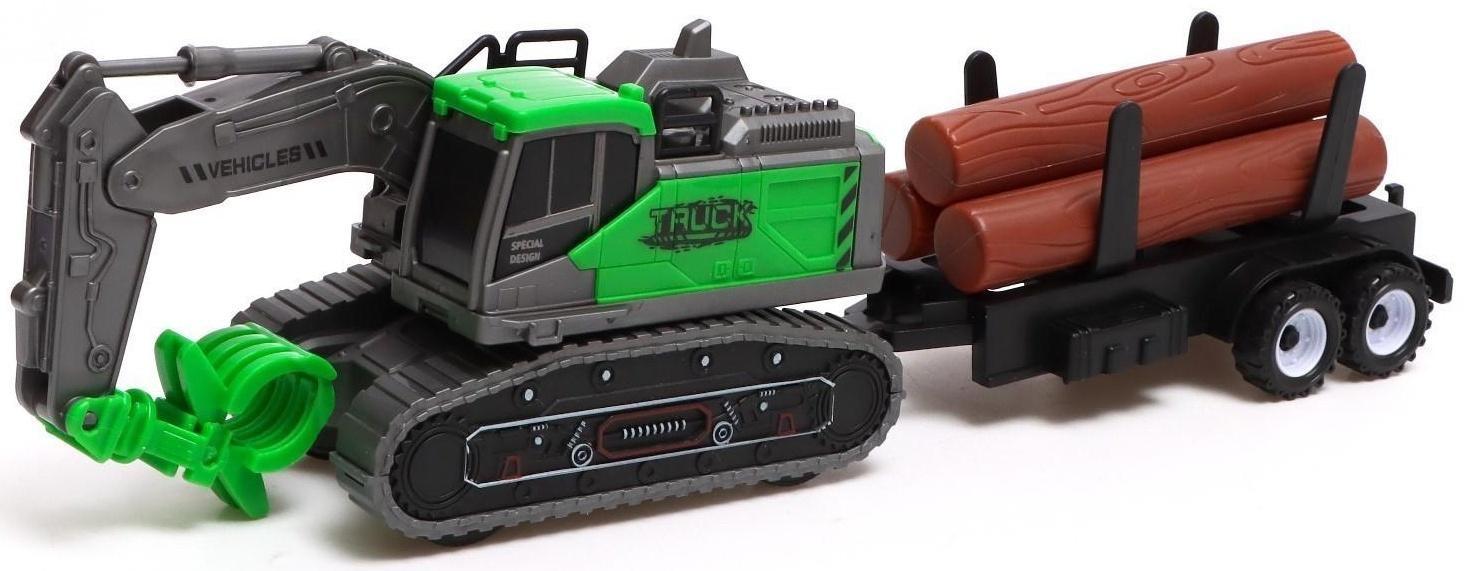 Экскаватор инерционный «Стройка» с прицепом, МИКС