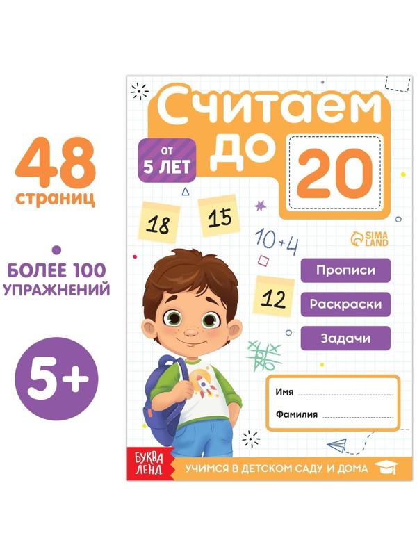 Книга «Считаю до 20», ФГОС ДО, 48 стр.