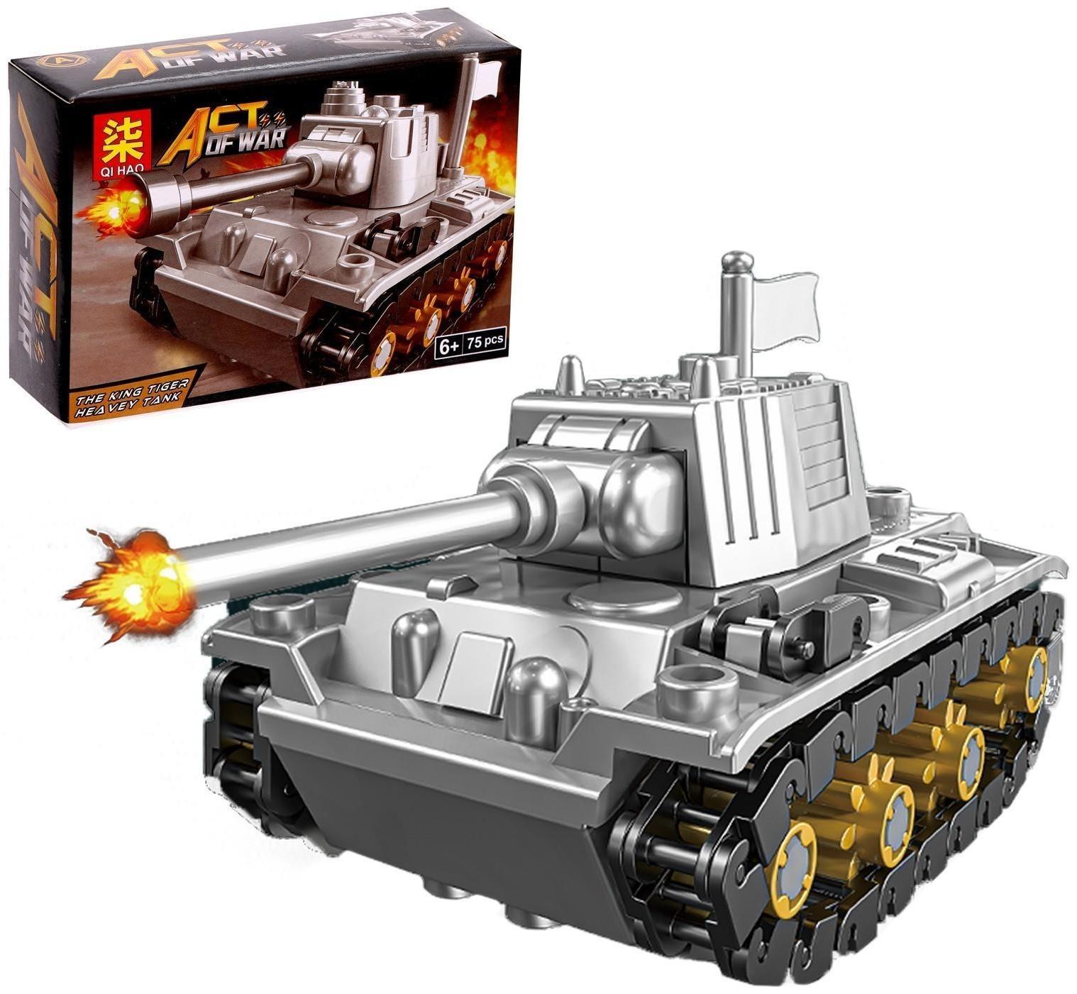 Конструктор блочный «Танки», 6 видов, МИКС