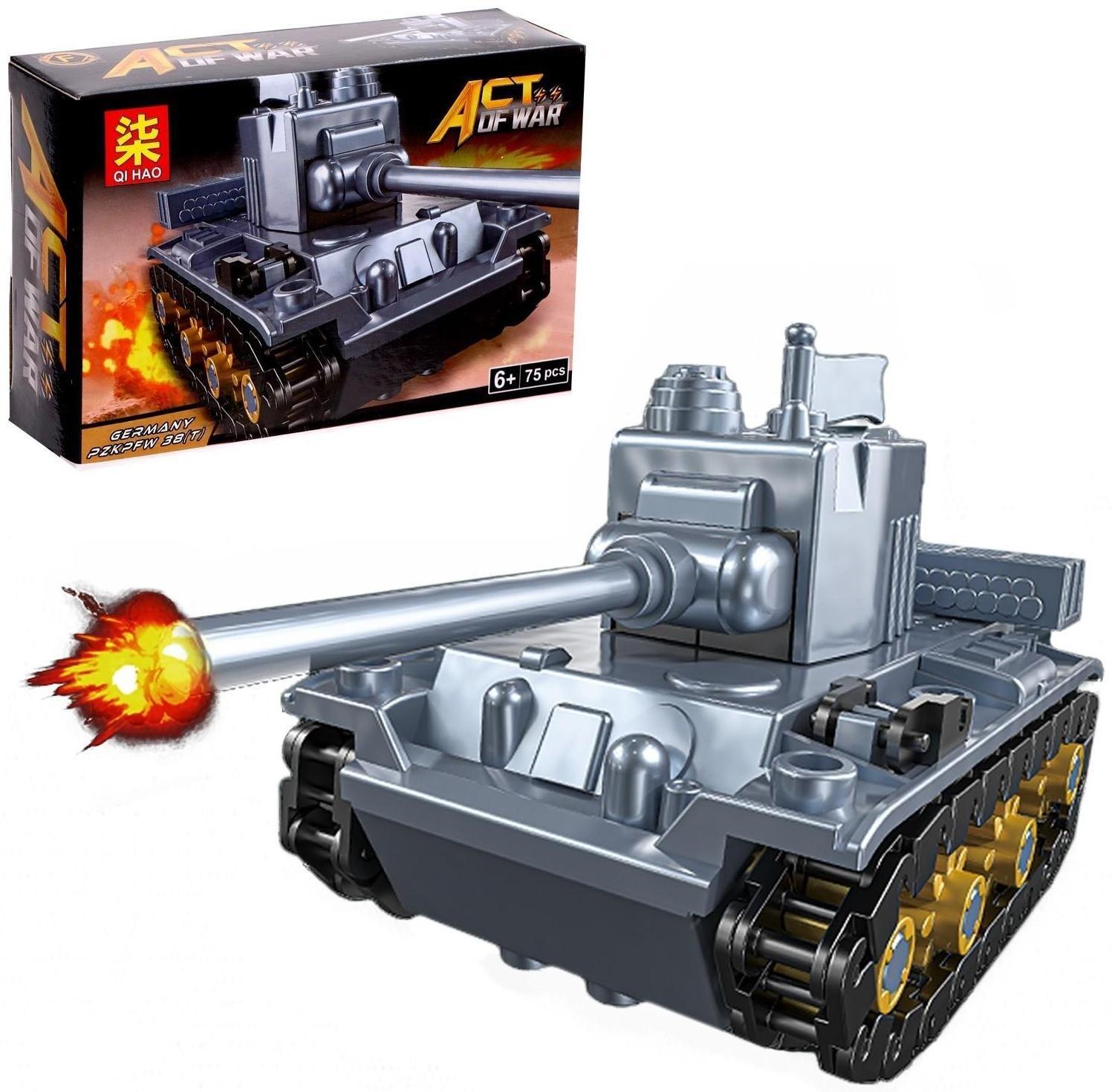 Конструктор блочный «Танки», 6 видов, МИКС