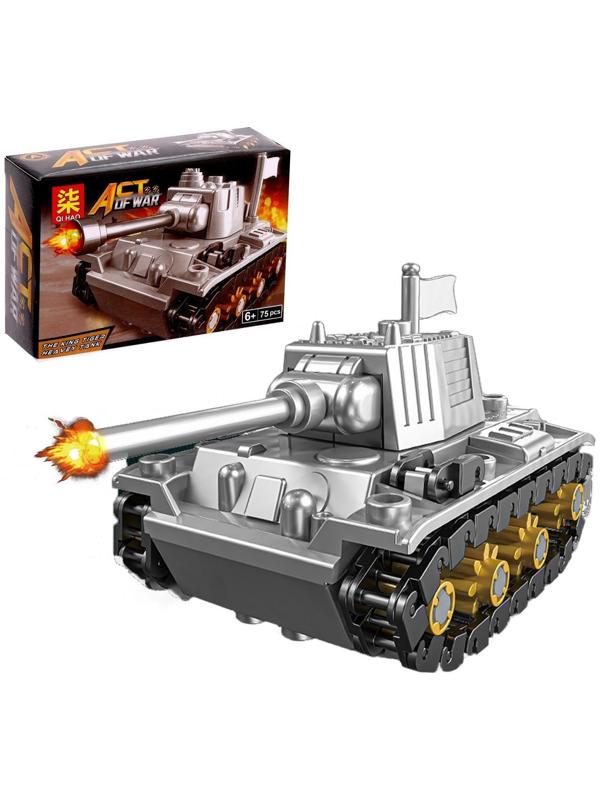 Конструктор блочный «Танки», 6 видов, МИКС
