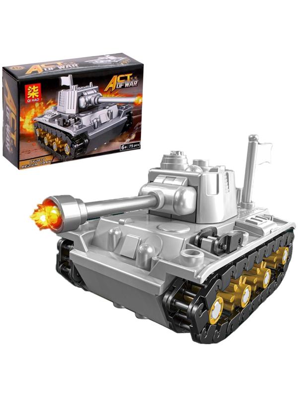 Конструктор блочный «Танки», 6 видов, МИКС