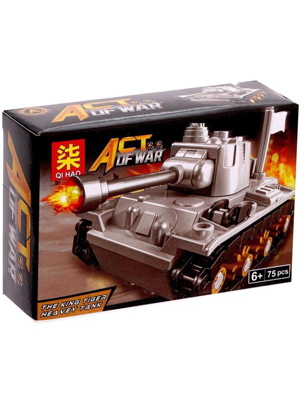 Конструктор блочный «Танки», 6 видов, МИКС