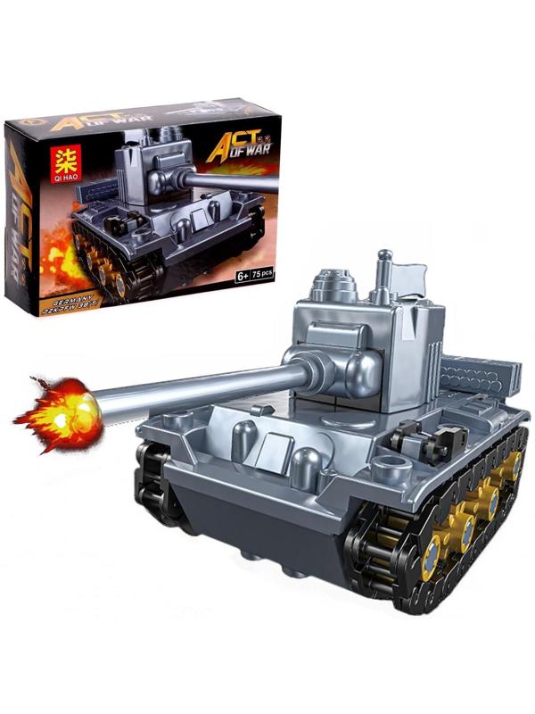 Конструктор блочный «Танки», 6 видов, МИКС