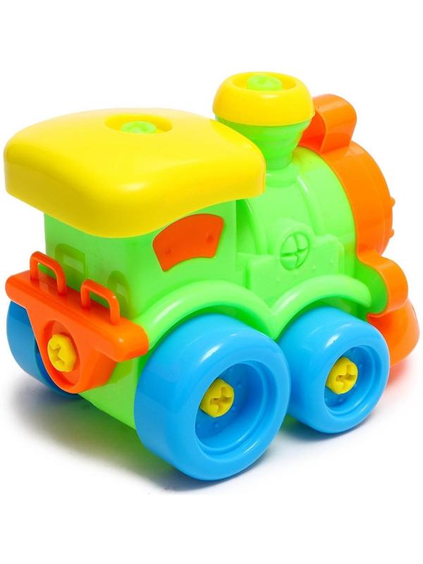 Конструктор винтовой «Паровозик», с отвёрткой 18 деталей, МИКС