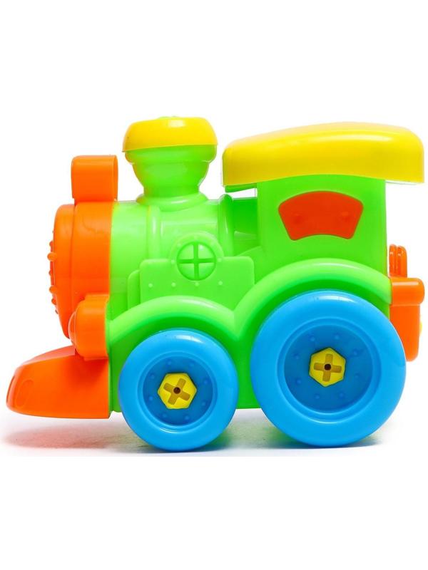 Конструктор винтовой «Паровозик», с отвёрткой 18 деталей, МИКС