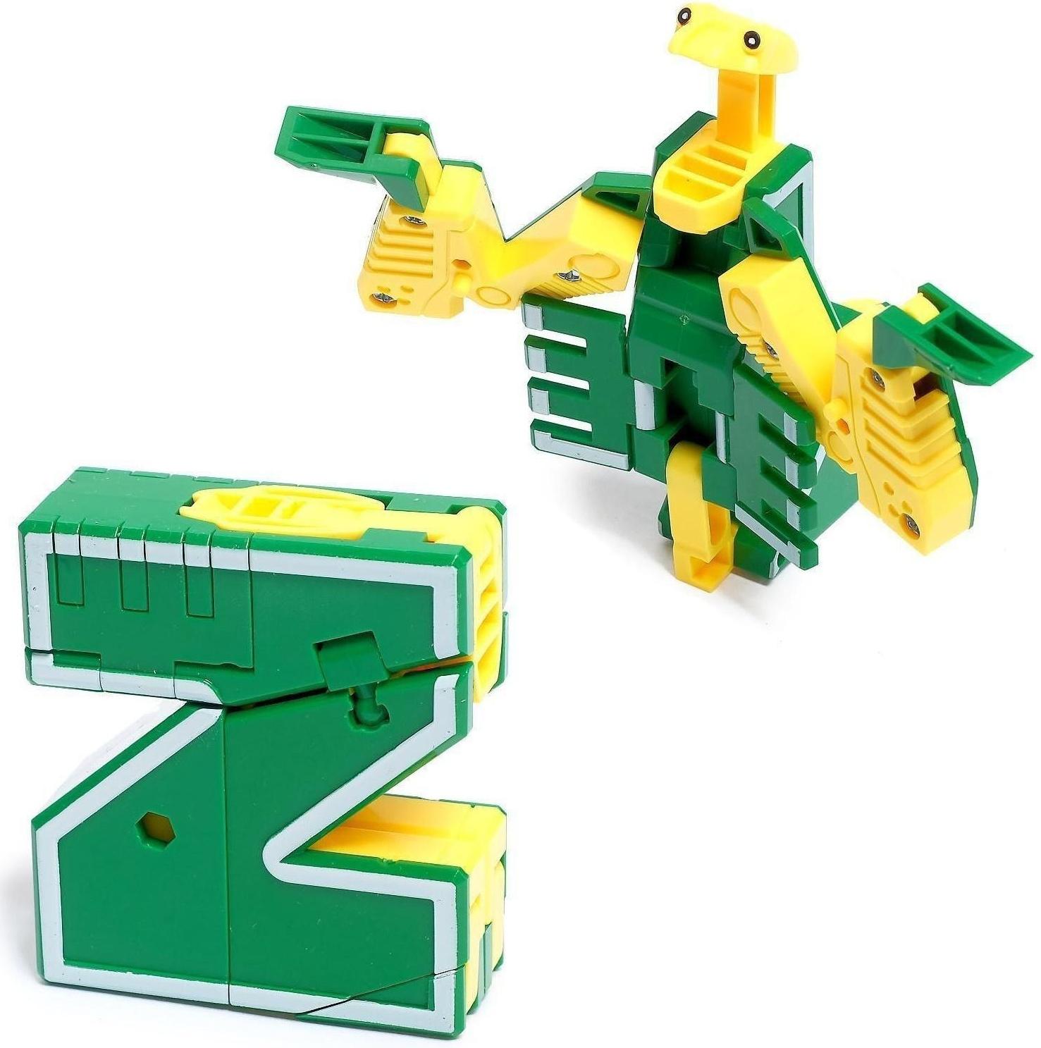 Робот «Дино-буква», трансформируется в динозавра / вариант Микс