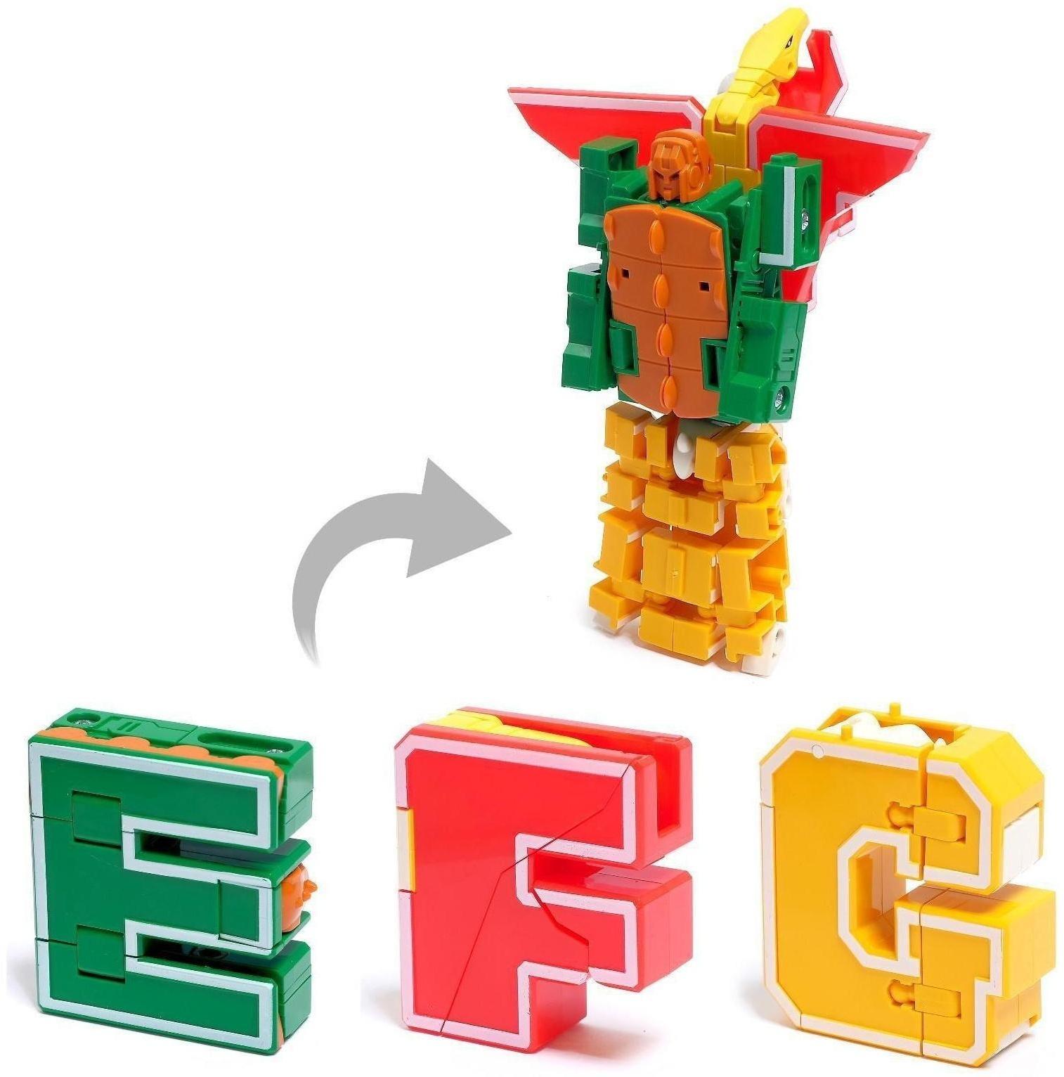 Робот «Дино-буква», трансформируется в динозавра / вариант Микс