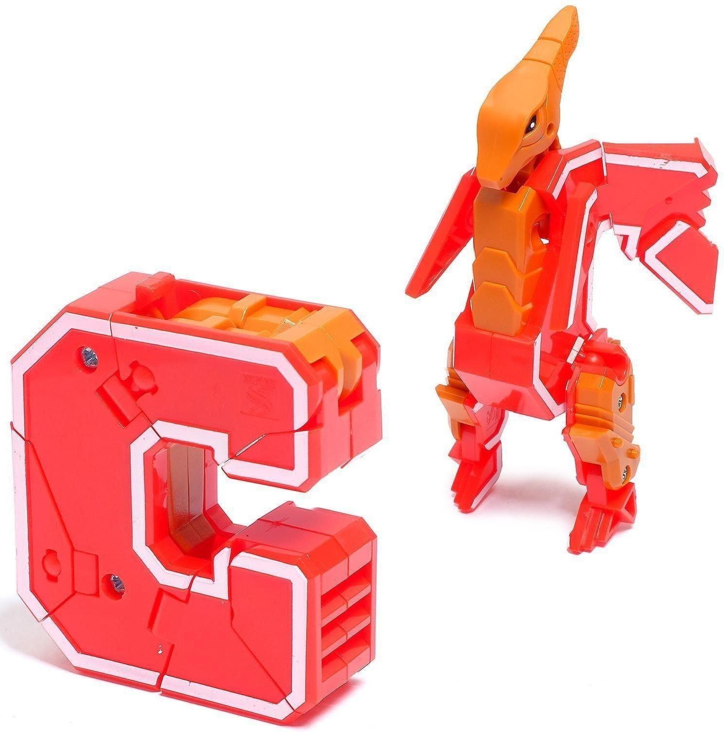 Робот «Дино-буква», трансформируется в динозавра / вариант Микс