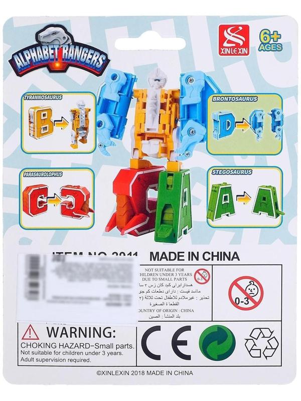 Робот «Дино-буква», трансформируется в динозавра / вариант Микс