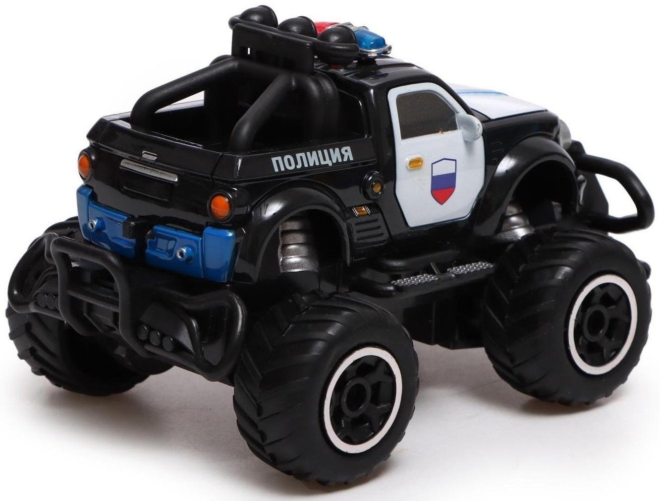 Джип радиоуправляемый «Полиция», работает от батареек, цвет чёрный